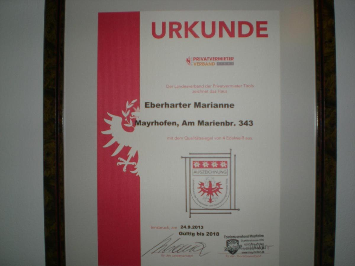 Haus Eberharter Apartment Mayrhofen Bagian luar foto